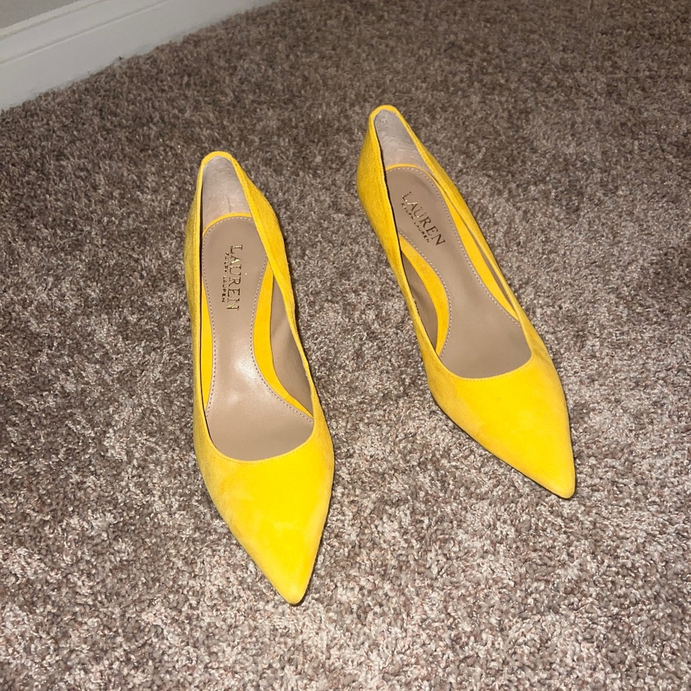 Yellow Ralph Lauren heels